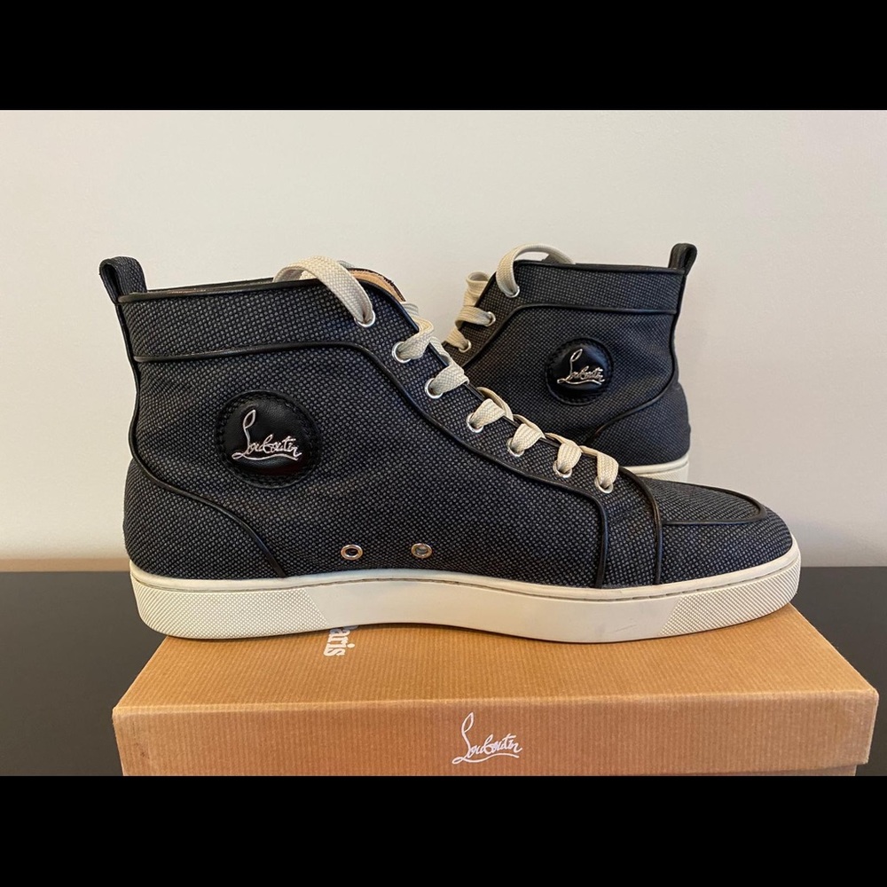 Christian Louboutin men’s grey Rantus sneakers, size 45.5